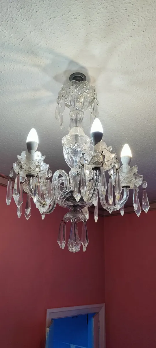 Waterford Crystal Five Light Chandelier - Image 3
