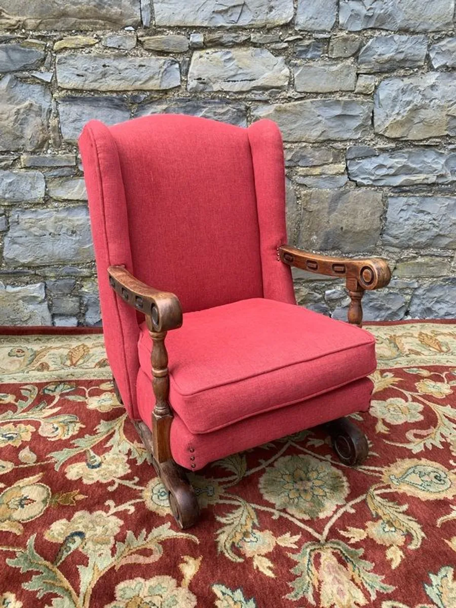 Victorian Walnut Nursing Rocking Chair. - Image 2