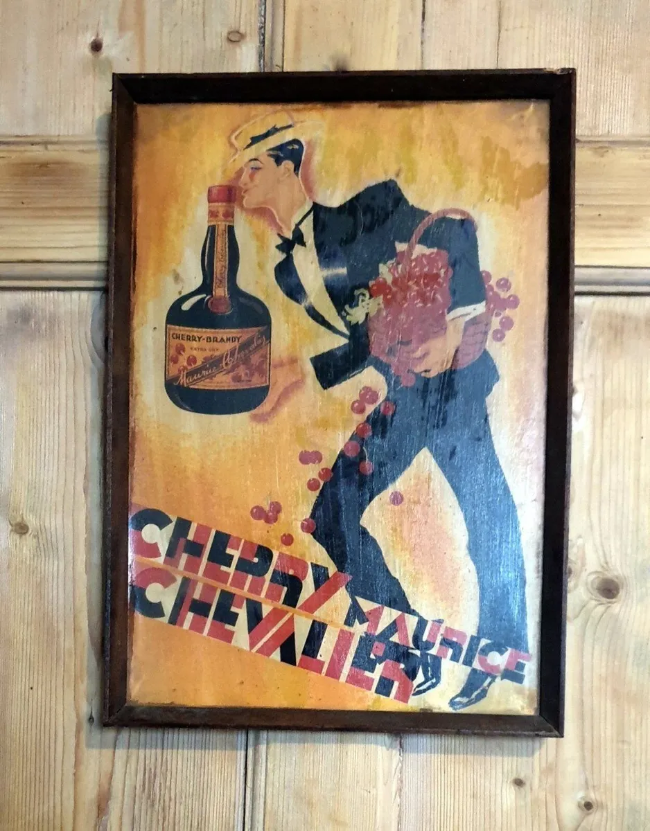 Framed Vintage Art Deco "Cherry Maurice Chevalier" - Image 4