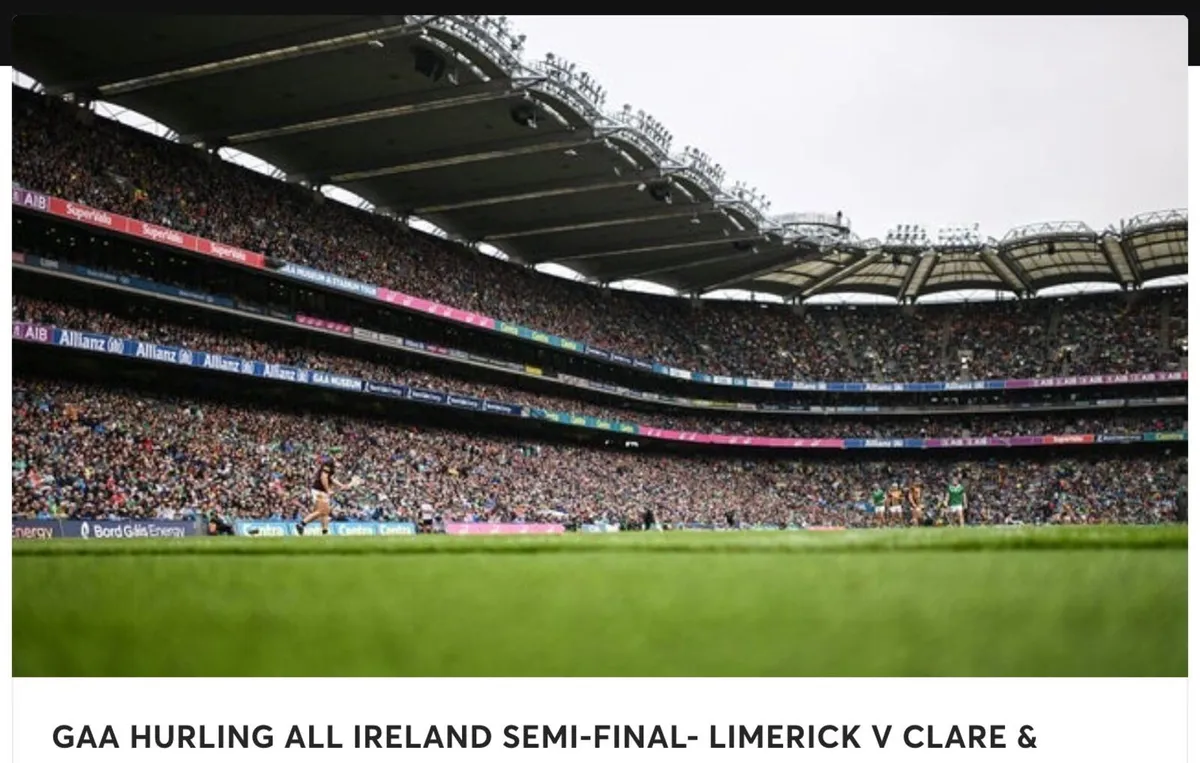 Limerick V Clare Hurling Semi Final - 2 tickets