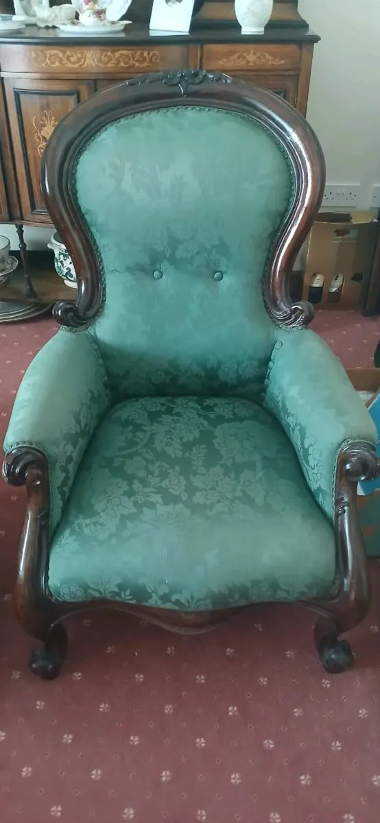 Antique Chaise lounge +1+1. - Image 4