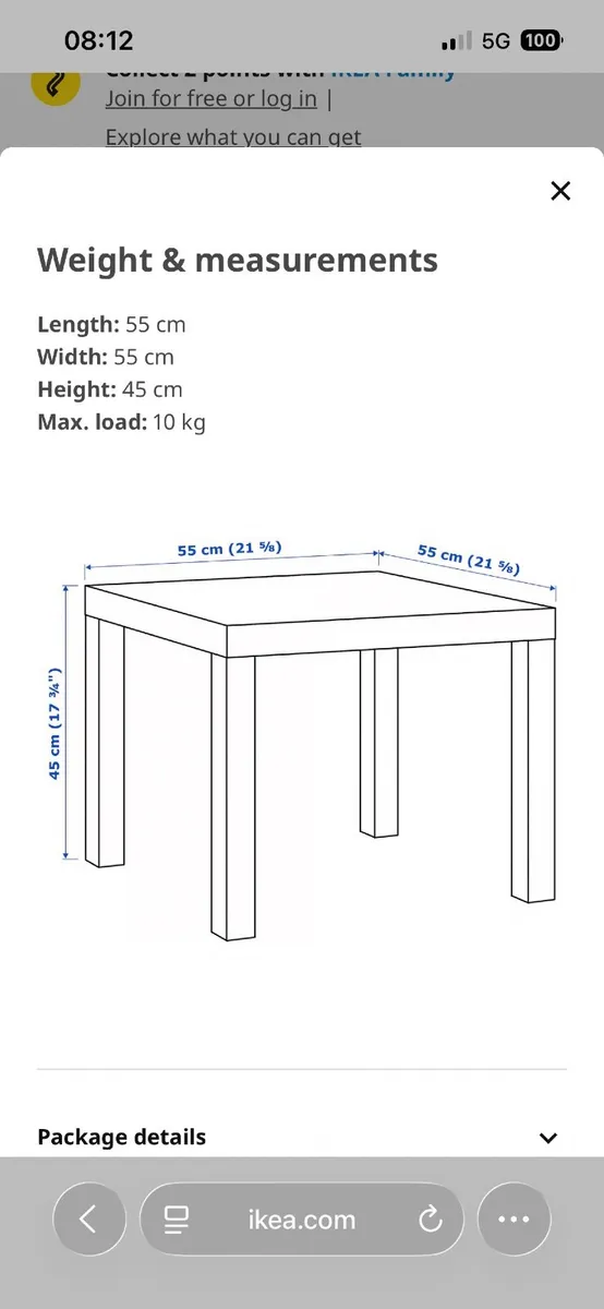 IKEA lack table- black - Image 3