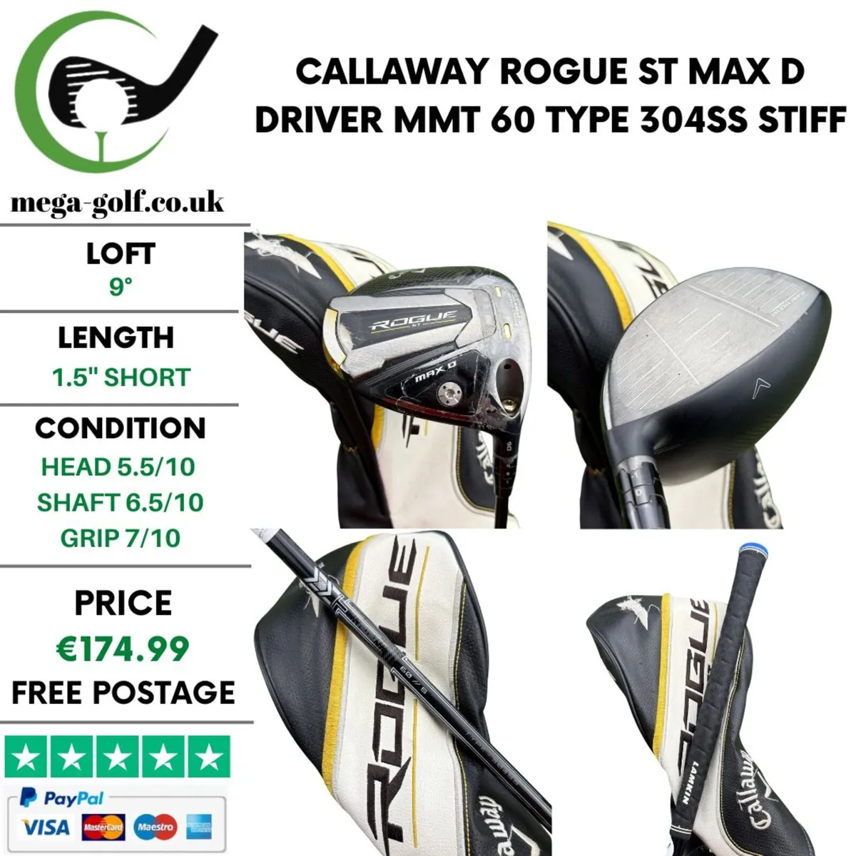 Callaway Rogue ST Max D Driver / 9° / Stiff - Image 1