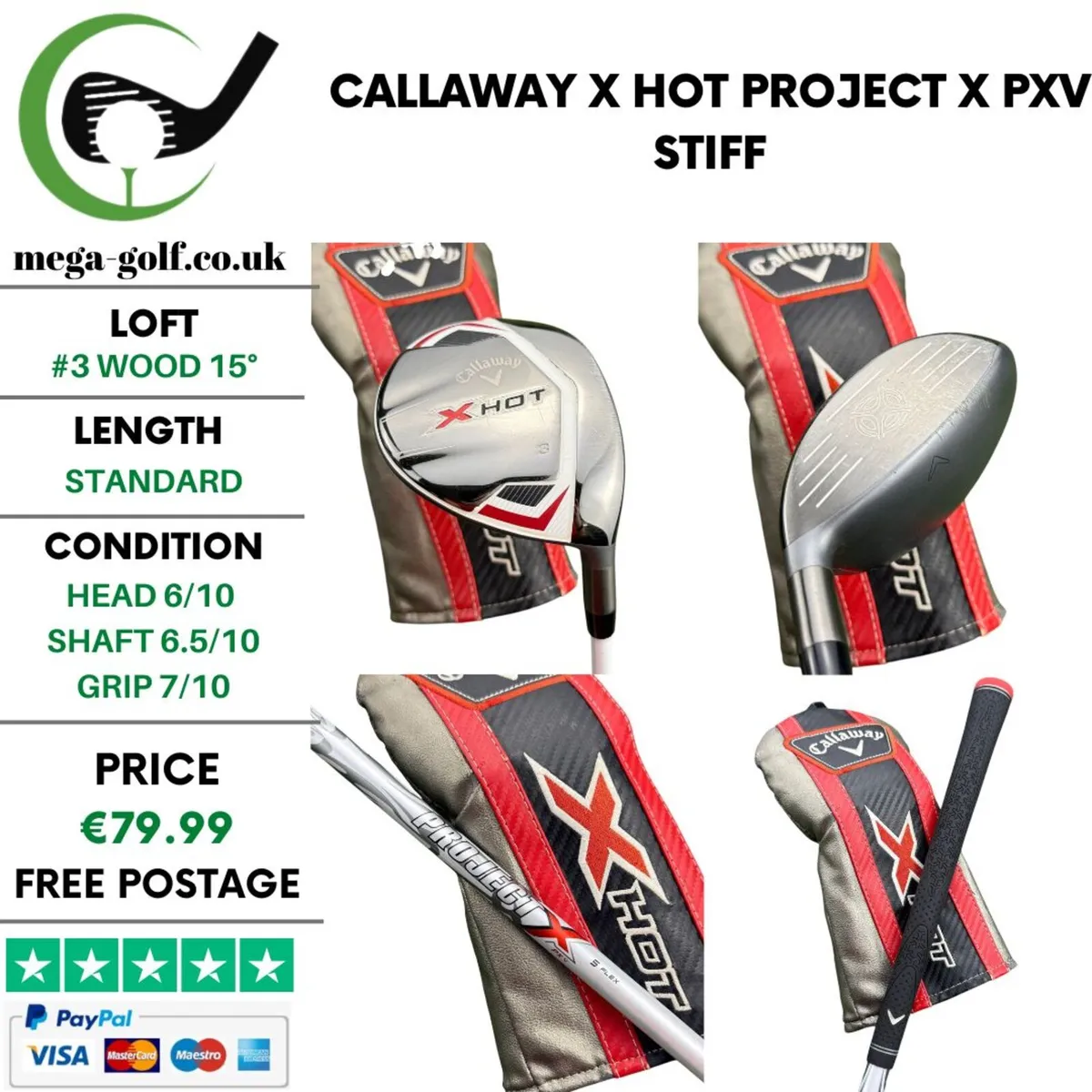 Callaway X Hot #3 Wood 15° / Project X PXV Stiff - Image 1