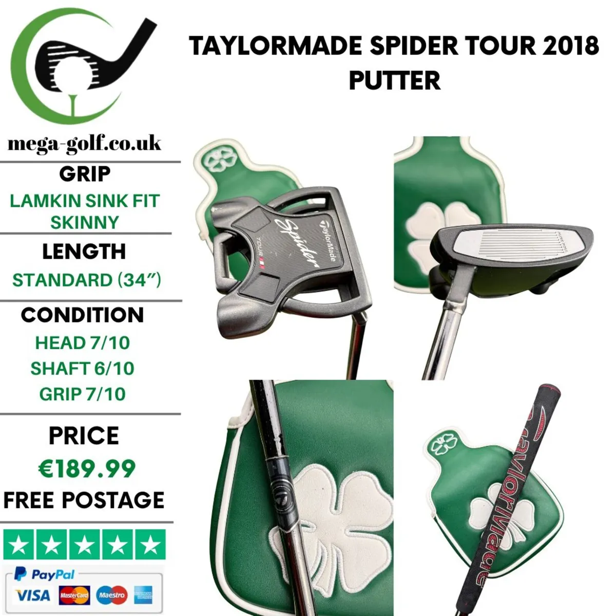 Taylormade Spider Tour 2018 Putter / 34" - Image 1