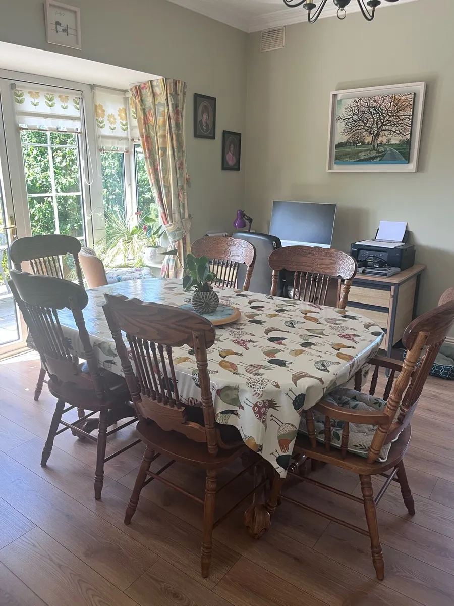 Oak dining chairs - Image 1