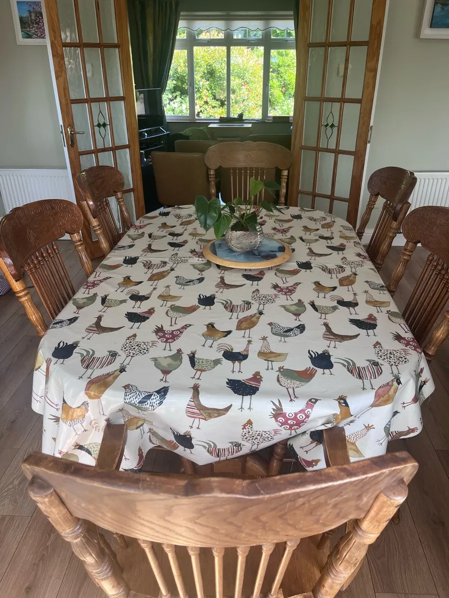 Oak dining chairs - Image 4