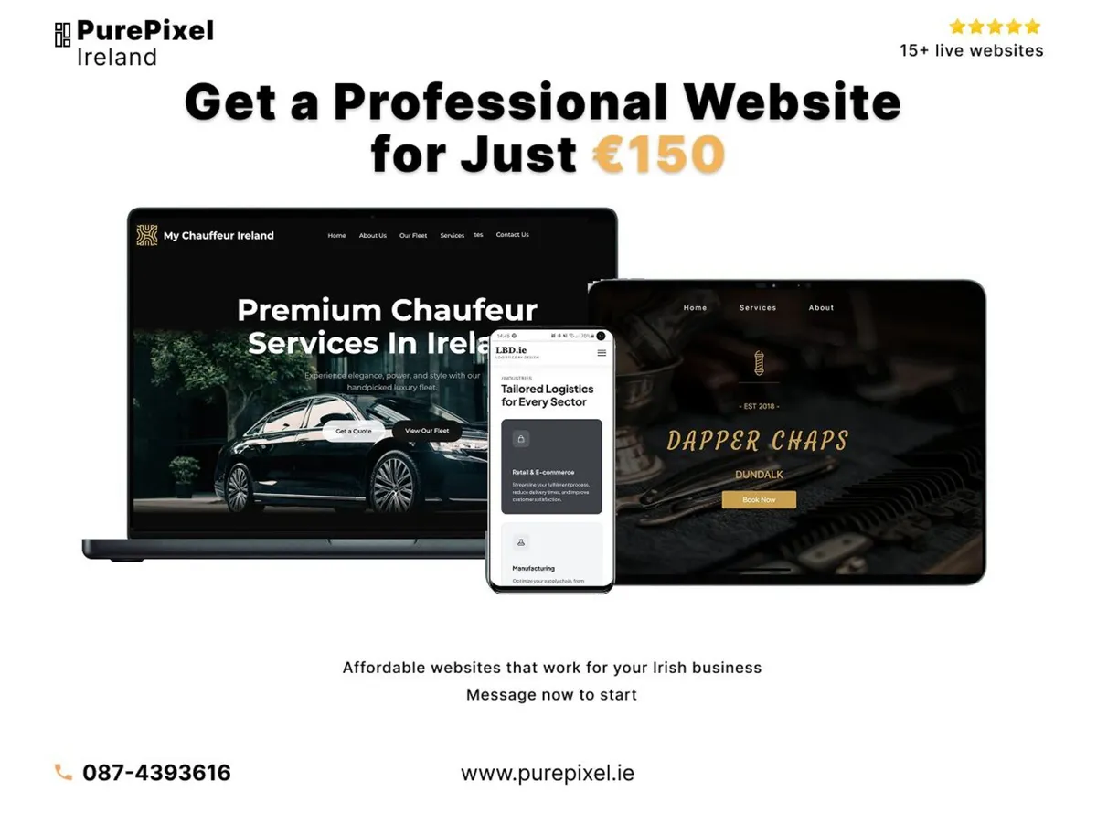 Premium Website Design – €150 - Image 1
