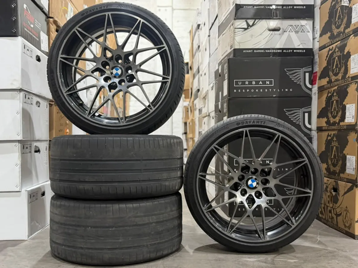20'' GENUINE BMW 666M M3 M4 ALLOY WHEELS & TYRES - Image 1