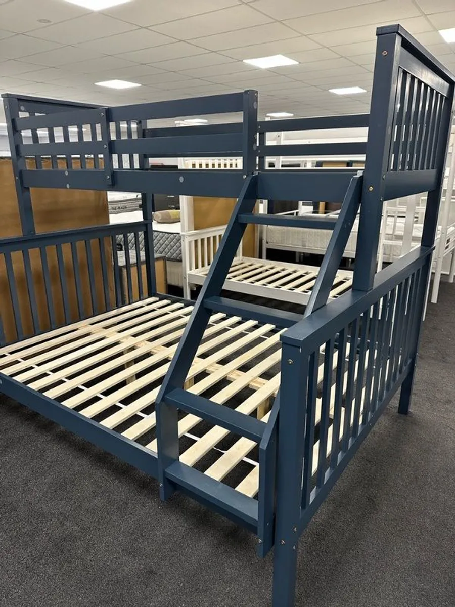 Triple bunk beds on special offer grey , navy ,white - Image 2