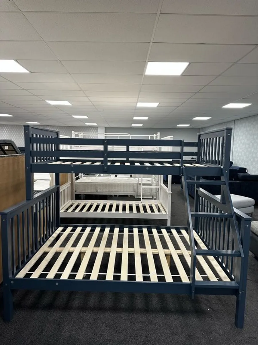 Triple bunk beds on special offer grey , navy ,white - Image 3