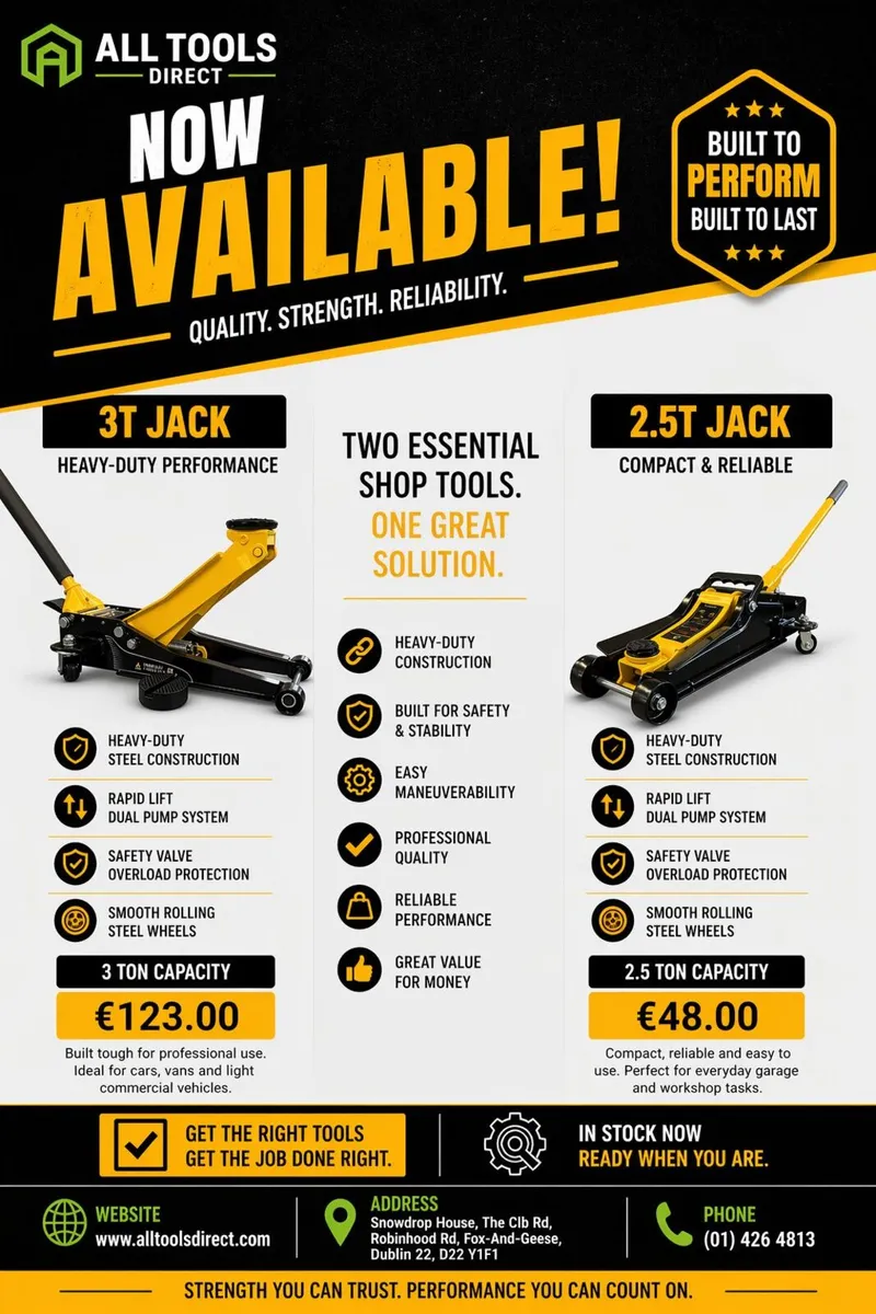 3T Low Profile Garage Hydraulic Lifting Jack - Image 3