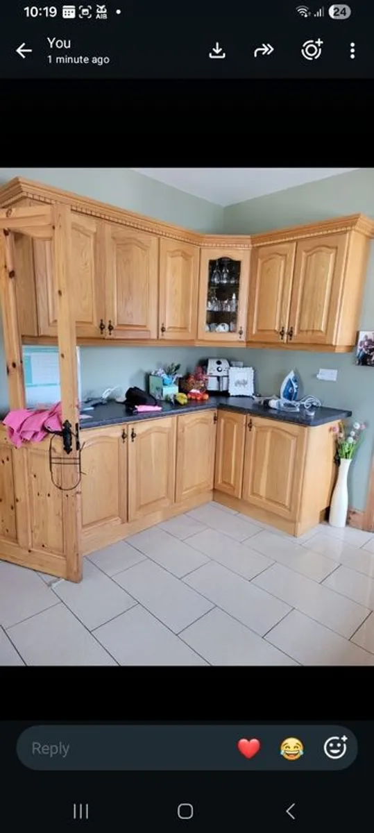 Solid oak kitchen doors and drawers,  full set ava - Image 1