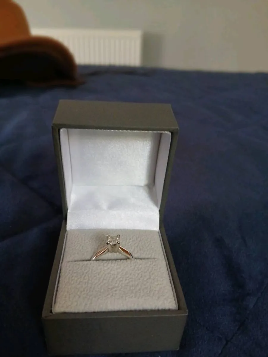 Platinum Princess Cut Diamond Solitaire - Image 1