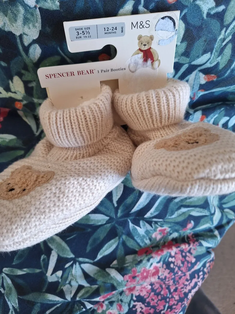 NEW M&S baby booties x 2 - Image 2