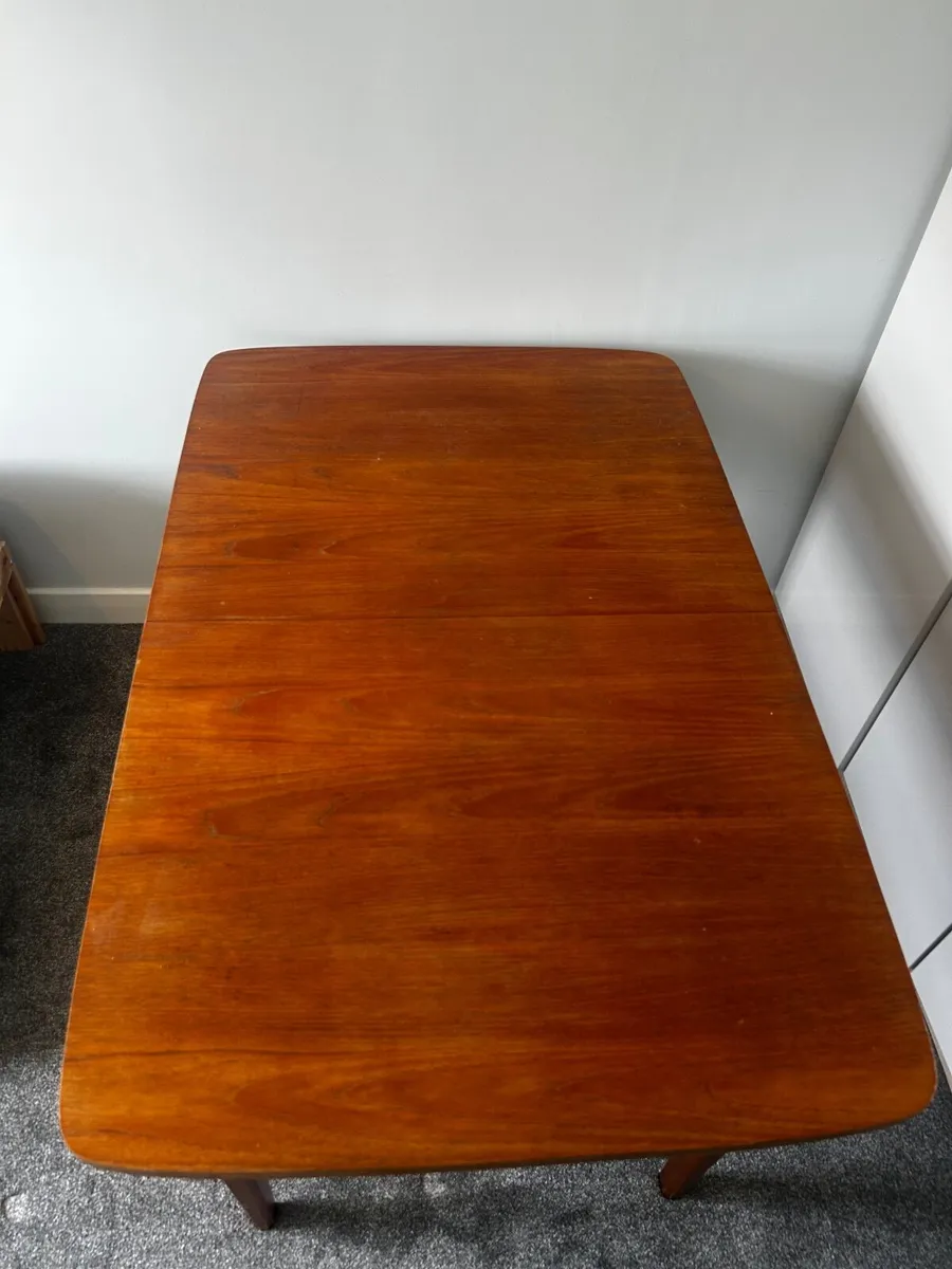 Mid-Century Extendable Wooden Dining Table - Image 2