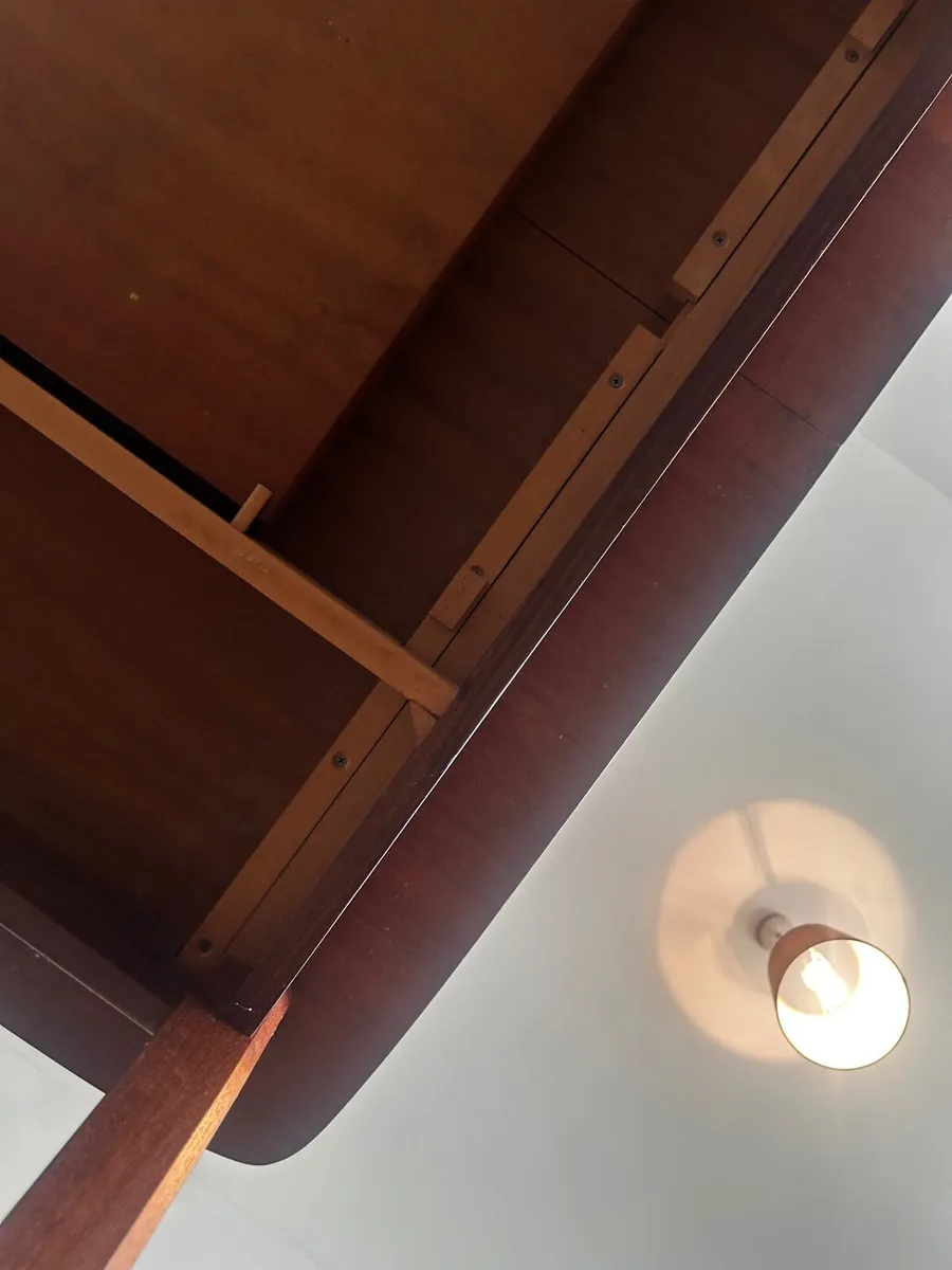 Mid-Century Extendable Wooden Dining Table - Image 4