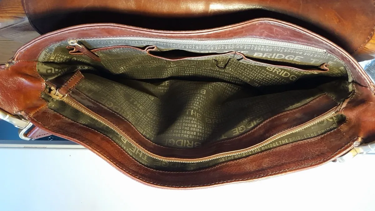 Brieefcase/satchel, leather The Bridge brand - Image 4