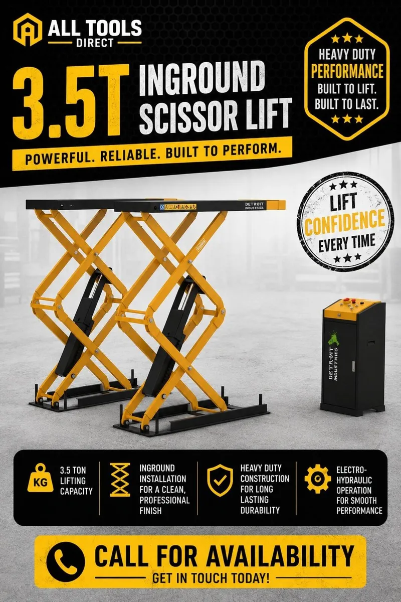 3.5T Car Van Garage In-Ground Scissor Lift - Image 1
