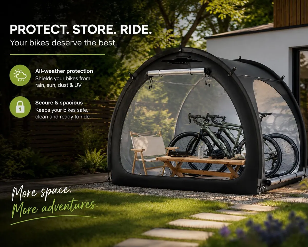 Portable Bike Storage Tent for 4 to 5 Bicycles Wat - Image 2