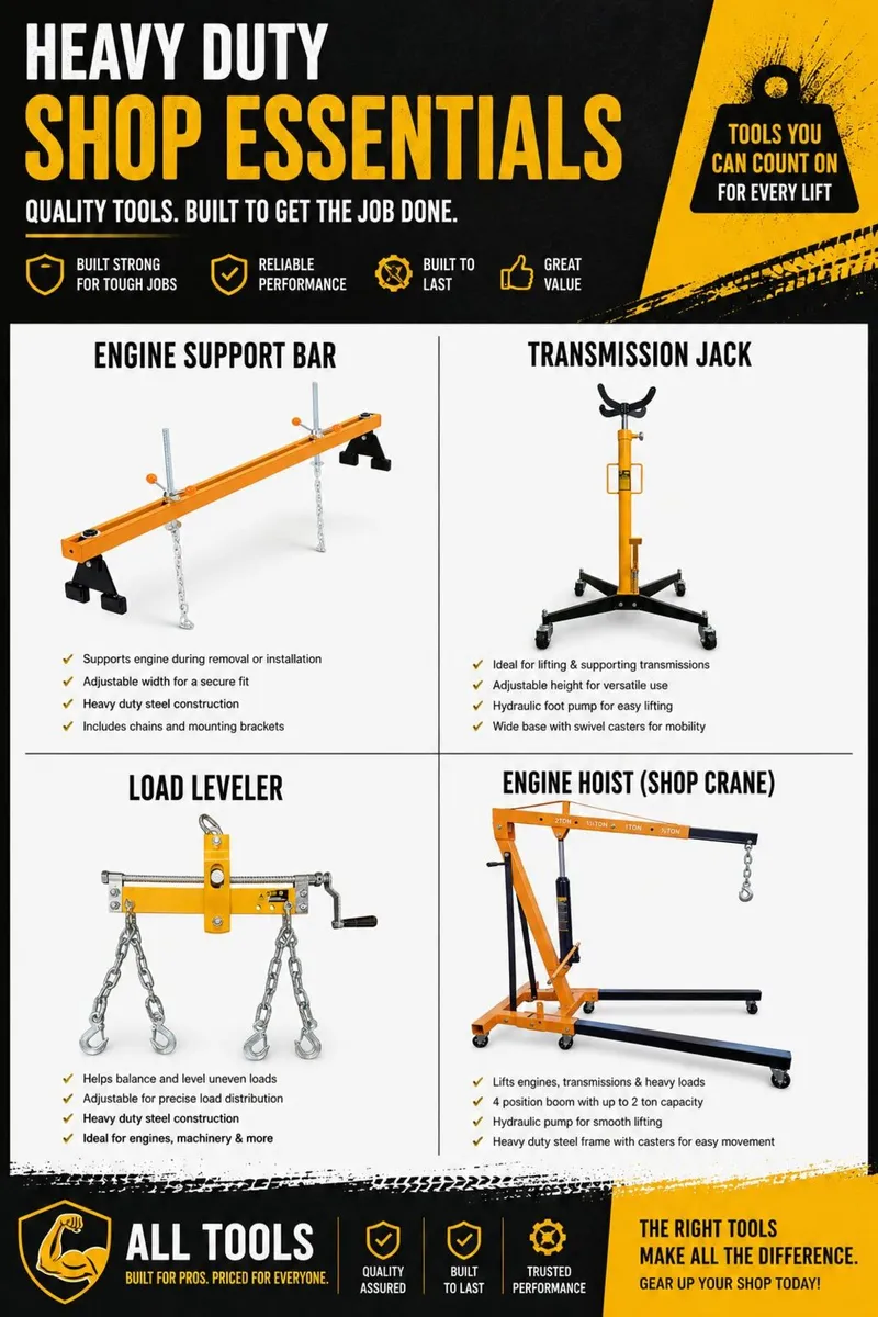 2Ton Garage Engine Crane Hoist - Image 2
