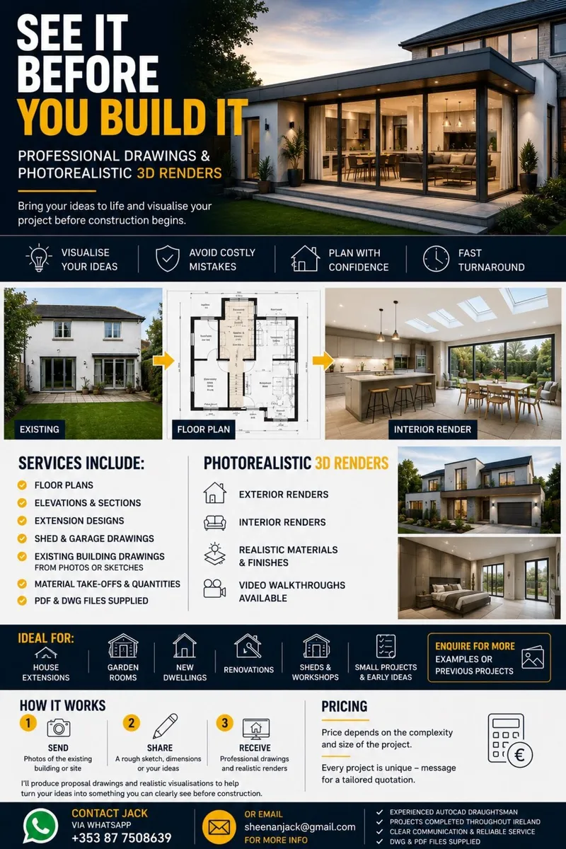 Drafting & Rendering Services - Extensions, Sheds, - Image 1