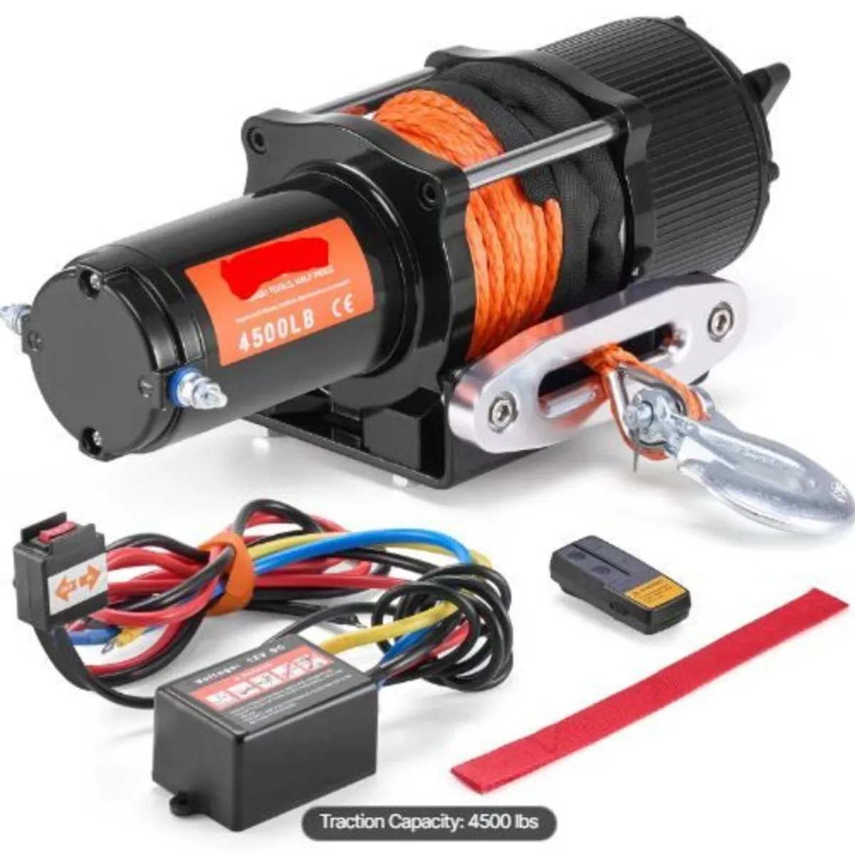 Electric Winch ATV UTV 2041.2 kg - Image 4