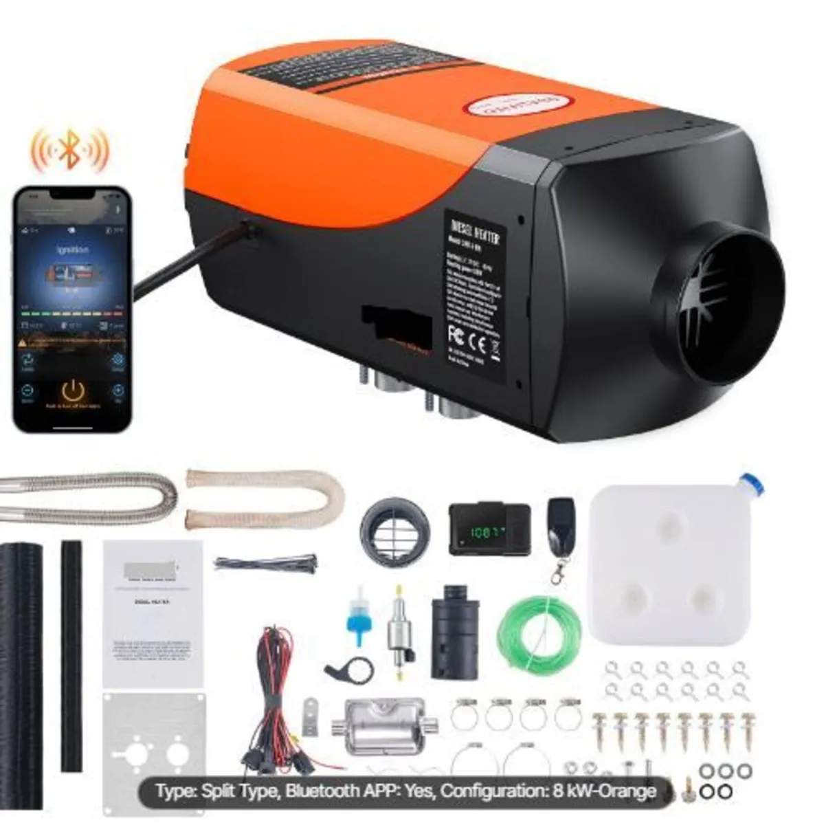 Bluetooth App Control Diesel Air Heater, 12V 5-8K - Image 1