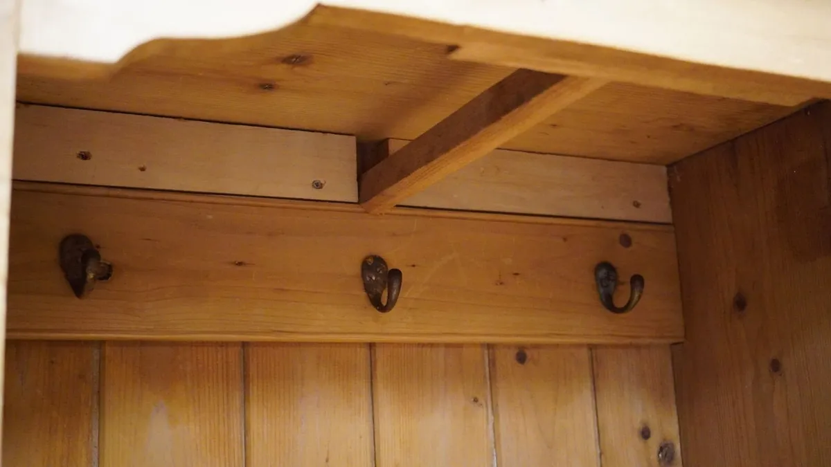 Antique French Farmhouse Pine Wardrobe - Image 4