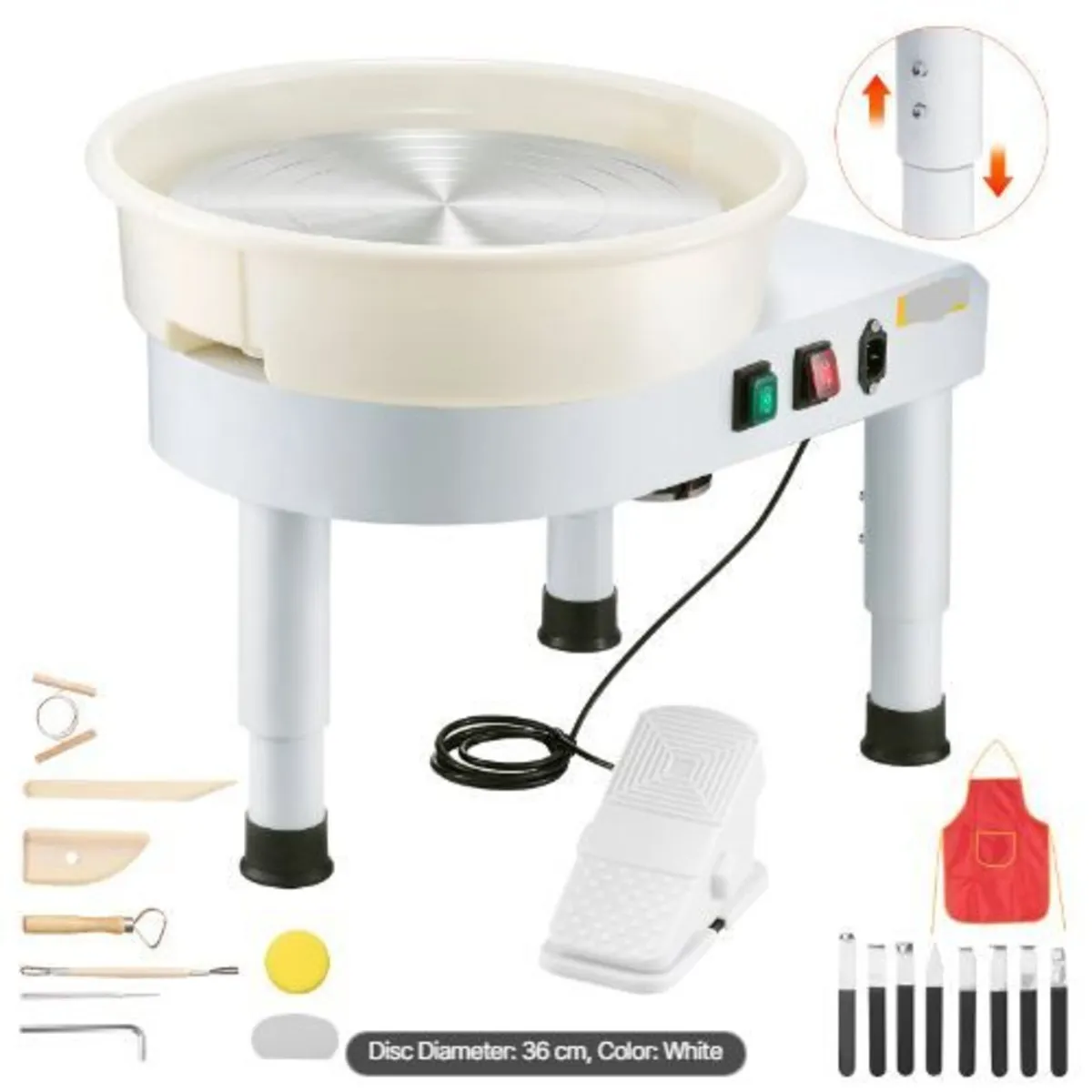 Pottery Wheel, 35 cm Ceramic Wheel Forming Machine - Image 4