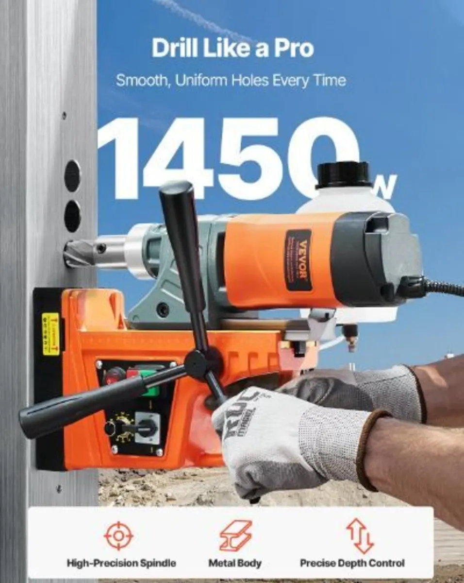 Magnetic Drill, 1450W Motor 2 in Boring Diameter - Image 3