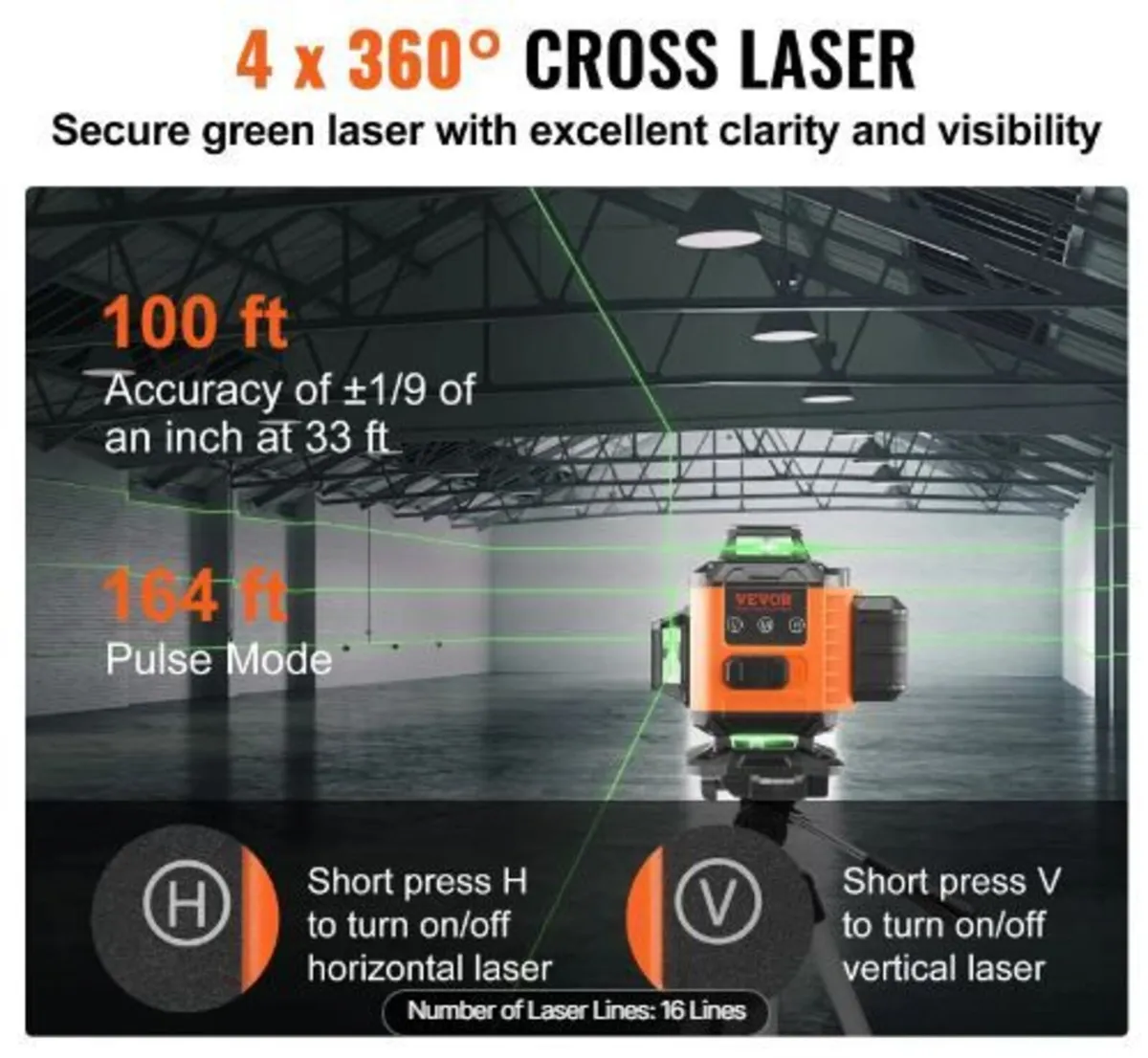 Laser Level 3048 cm Green Cross Line - Image 2