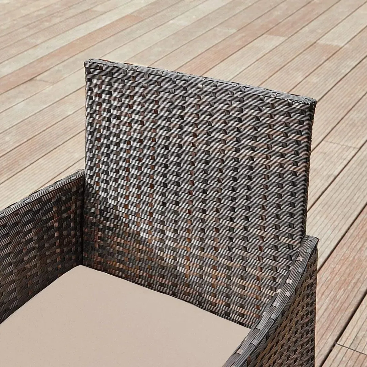 Rattan Garden Chair Set 4-Piece Patio Furniture - Image 4