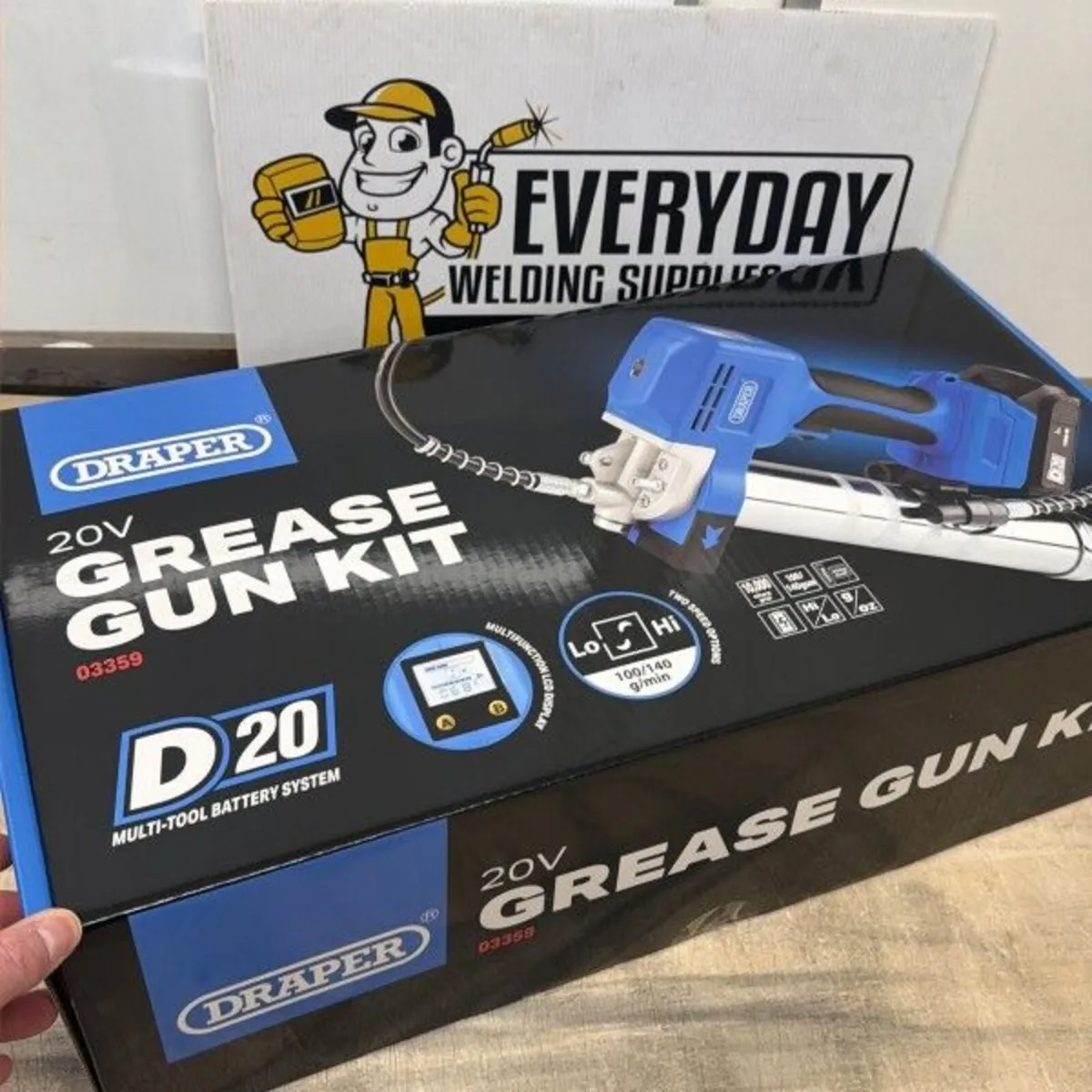 Draper 20V Cordless Grease Gun Kit – 10,000 PSI - Image 4