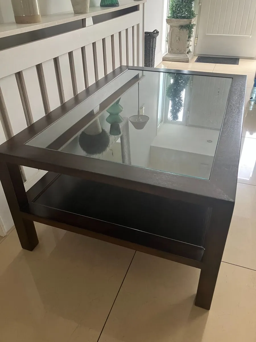 Large Crate & Barrell Solid Wood Coffee Table - Image 1