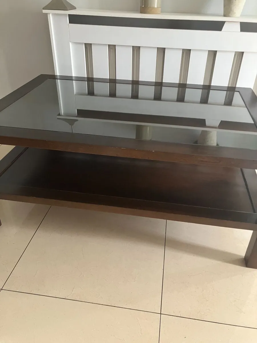Large Crate & Barrell Solid Wood Coffee Table - Image 3