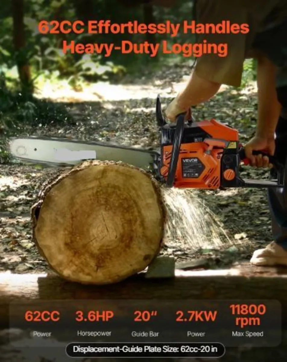 62 cc Gas Chainsaw, 20 inch - Image 2