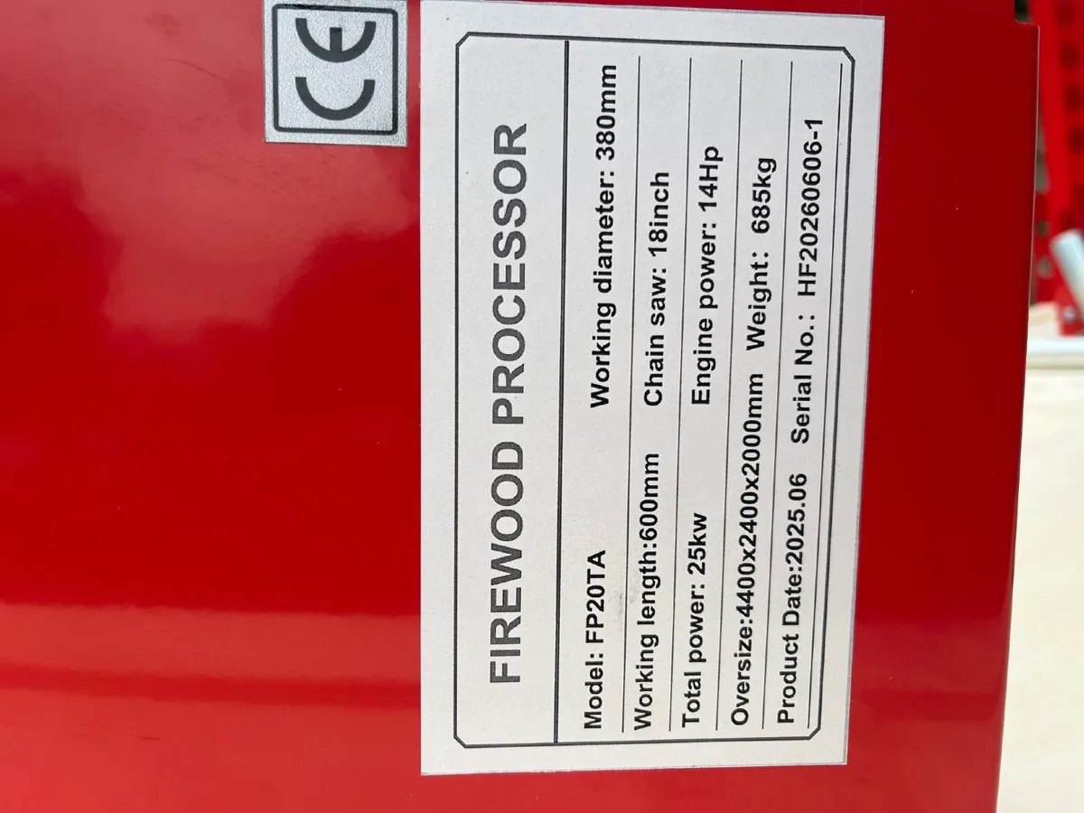 FIREWOOD PROCESSOR HYDRAULIC 14T RAM LOG N LOADER - Image 2