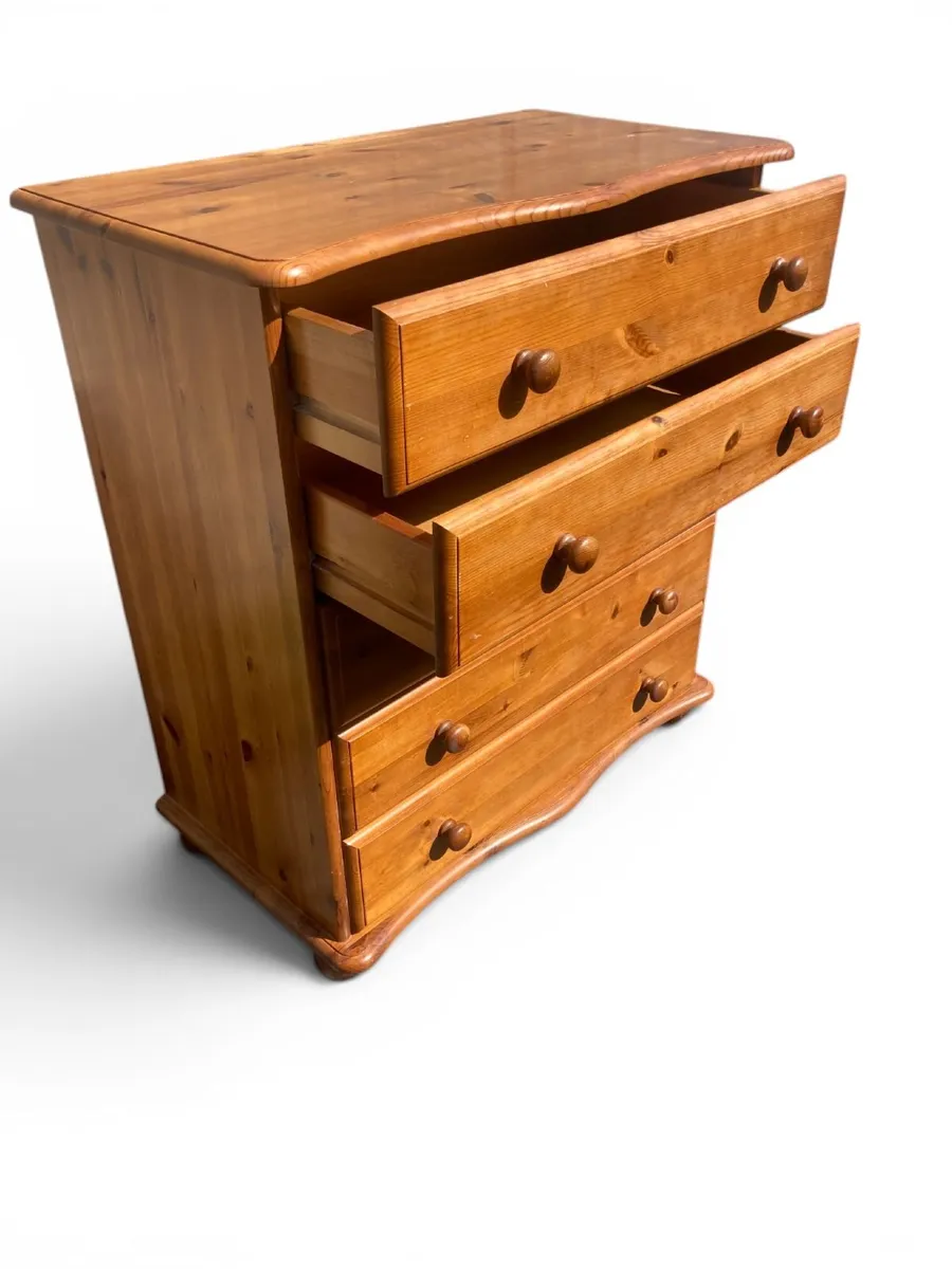 Chest of Drawers and Bedside Locker - Pine - Image 4