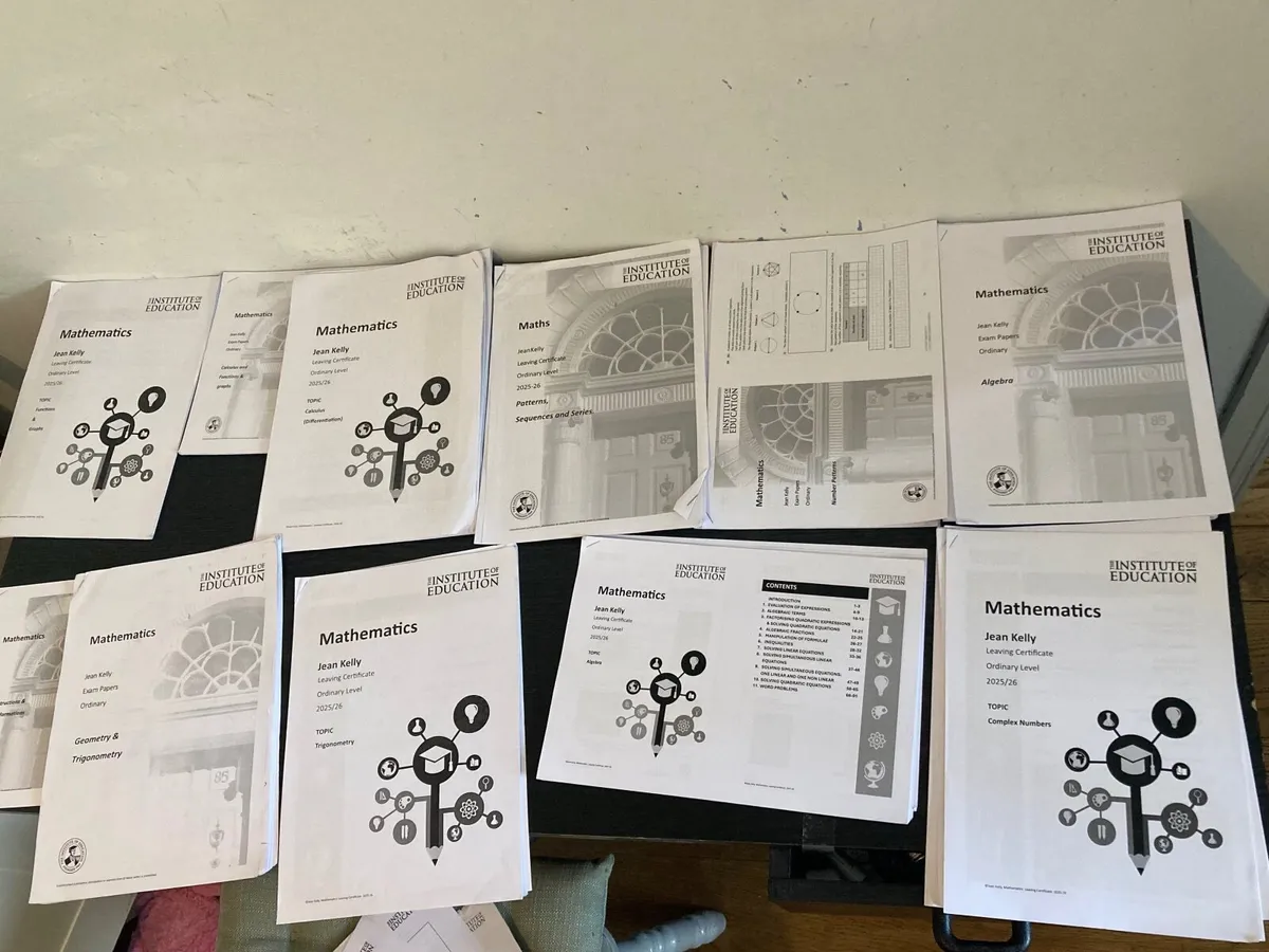 leaving cert maths OL institute O1 notes - Image 1