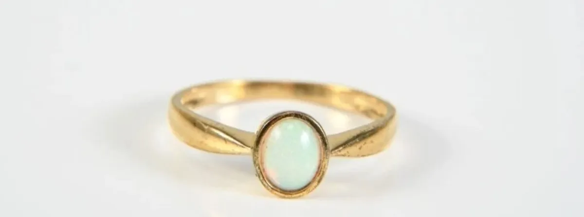 Lively Opal ring gold plated on sterling silver - Image 2