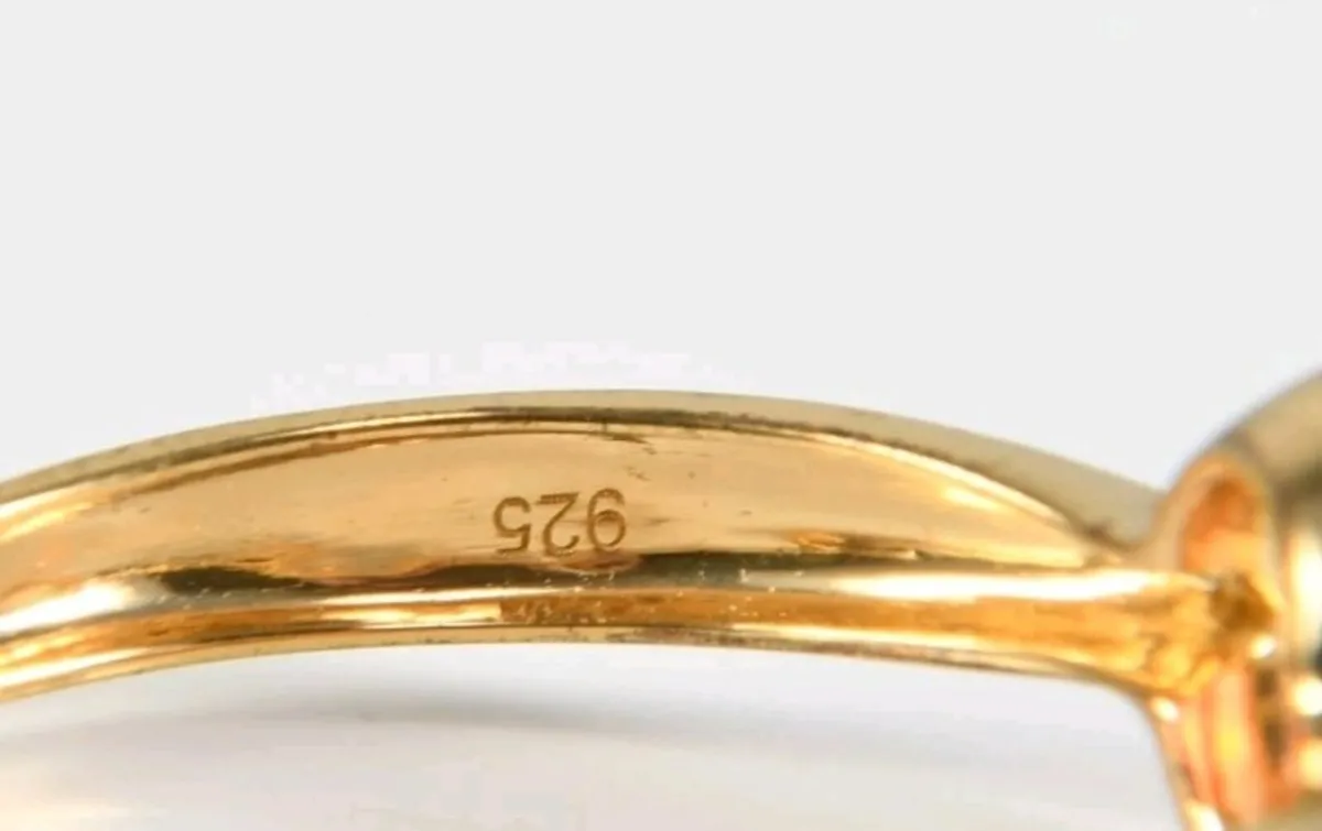 Lively Opal ring gold plated on sterling silver - Image 4