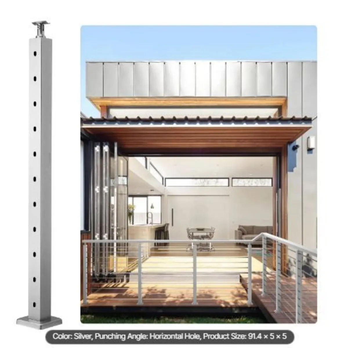 Cable Railing Post 36x2x2in/91.4x5.1x5.1 cm - Image 1