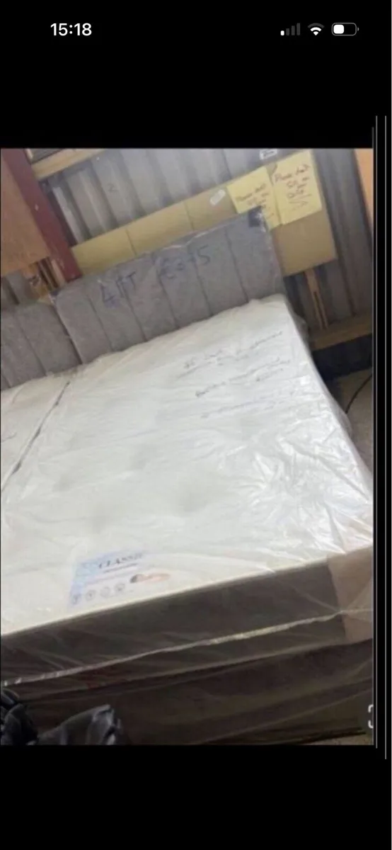 Divan beds with mattress and headboard - Image 1
