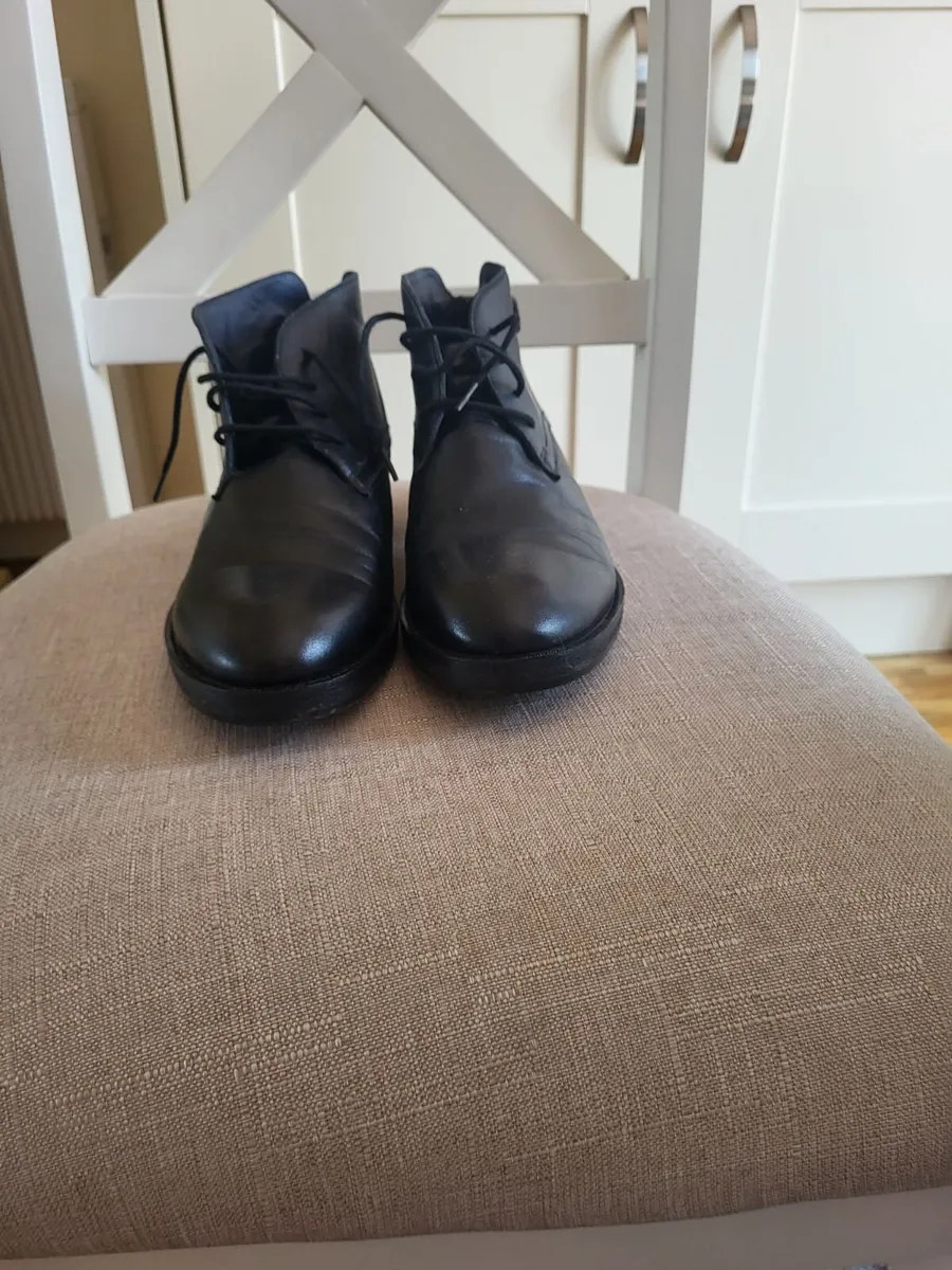 Black Leather Ankle Boots – Size 37 - Image 3