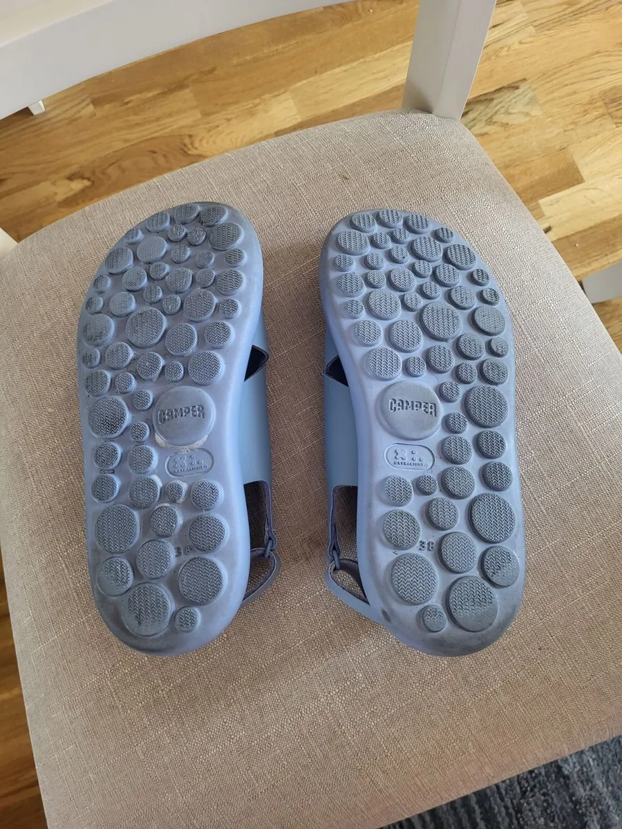 Camper Blue Leather Sandals – Size 38 - Image 2