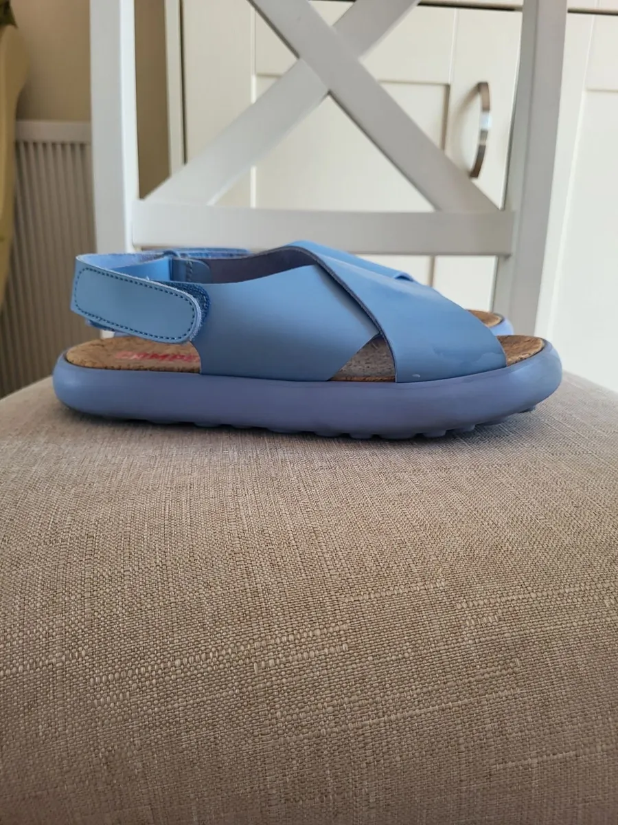 Camper Blue Leather Sandals – Size 38 - Image 1