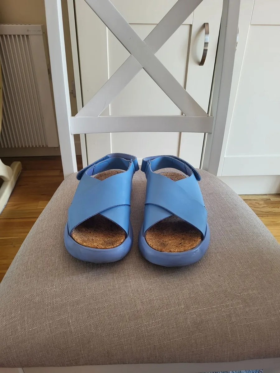 Camper Blue Leather Sandals – Size 38 - Image 4