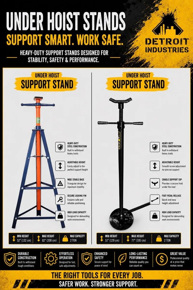 Adjustable Under Hoist Stand With Pedal - Image 2