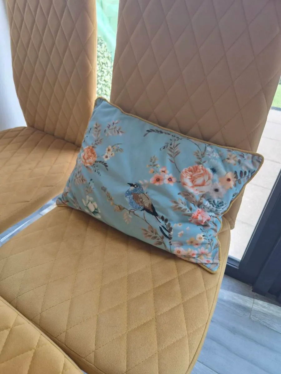 Mustard Dining Chairs x4 - Image 1